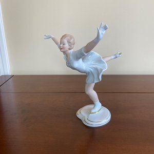 Vintage Heinrich Winterling Lady Ice Skater Figurine